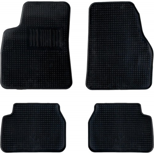 SET 4 TAPPETINI IN GOMMA PER AUTO COMPATIBILI DOBLO , ADATTO A TUTTE LE STAGIONI ,NERO SAGOMATO ANTERIORE E POSTERIORE